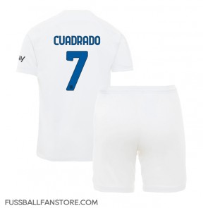 Inter Milan Juan Cuadrado #7 Replik Auswärtstrikot Kinder 2023-24 Kurzarm (+ Kurze Hosen)
